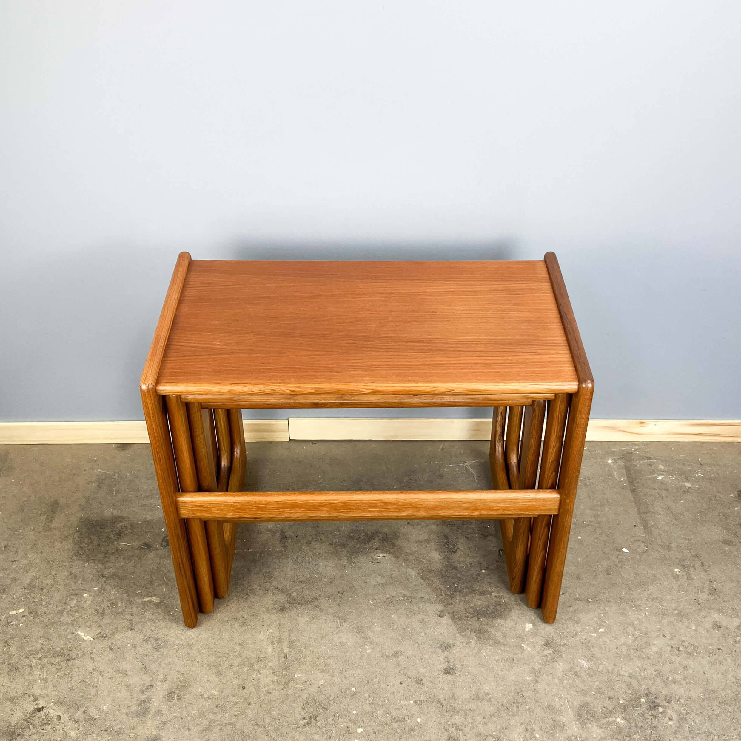 Set of three nesting tables by Salin Nyborg, teak, 1960s