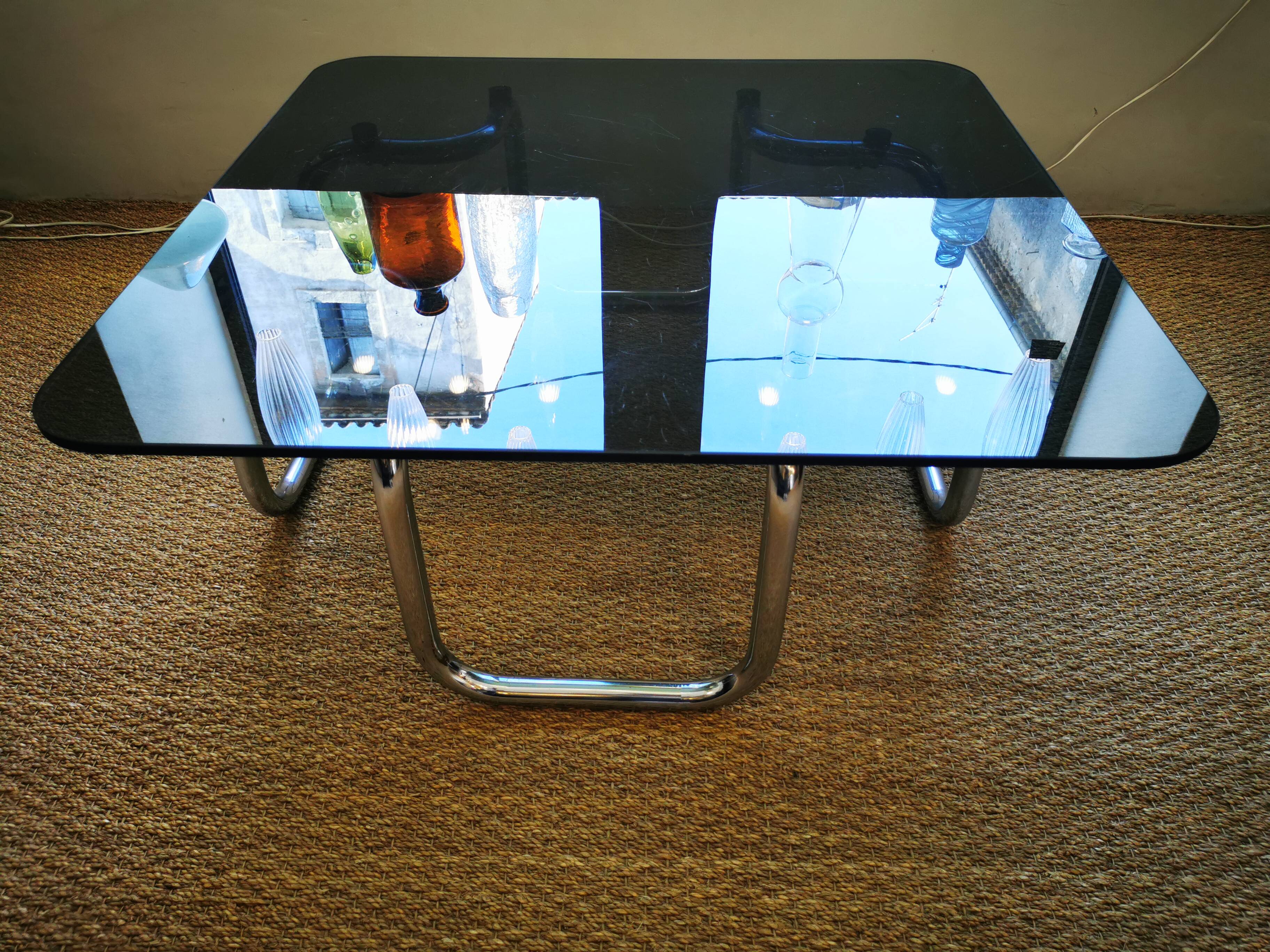 Italian design coffee table, Bauhaus style, 70s