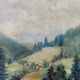 Painting "Mountain landscape" signed Sampic, artist of the Yonne 1952