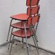 Red formica chairs 1950