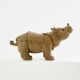 Valérie Courtet sculpture rhinocéros en grès émaillé circa 2010