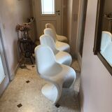 4 white Verner Panton S chairs (LGA Nuremberg GS)