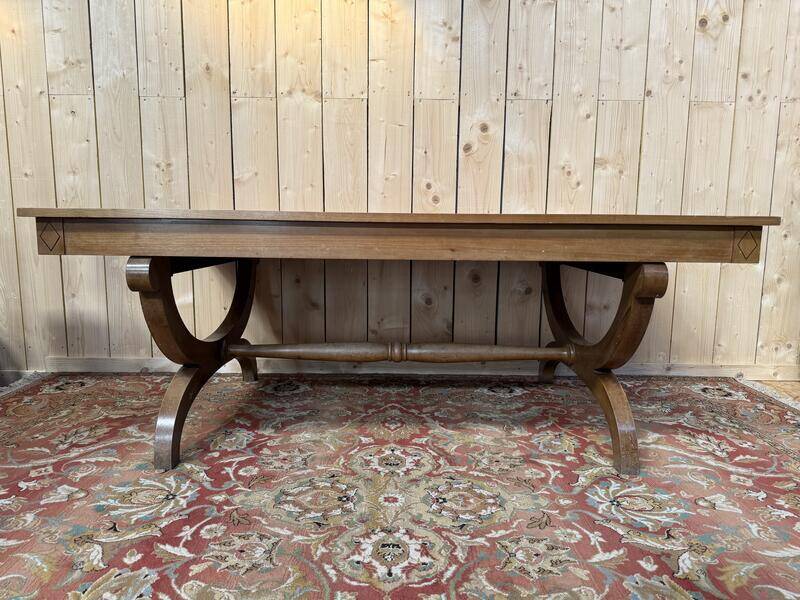Table de salle à manger style Empire pieds "Curule"