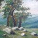 Painting painting on landscape panel signed g cocagne
