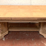 Renaissance style table in solid oak, 20th century