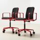 Pair of Supporto Desk Chairs by Frederick Scott for ICF Italy 1976