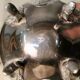Coffee or tea service monogrammed cr silver metal