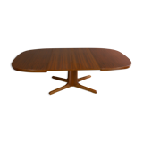 Baumann oval teak table with extensions