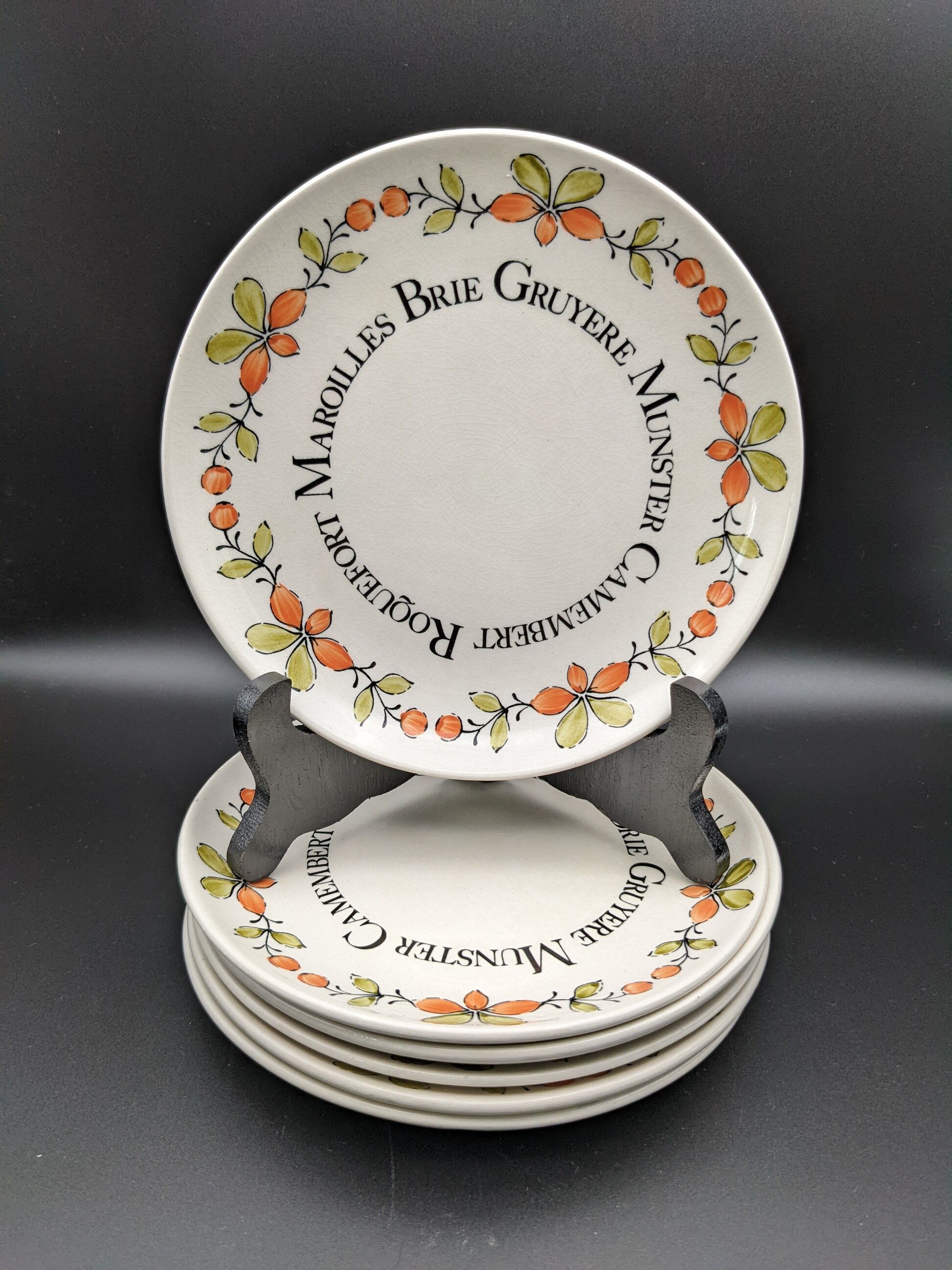 Set of 6 cheese plates Gien vintage ceramic Ma Cuisine