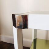 Side table green mirror trays