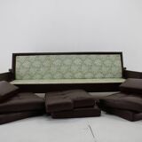 Design Leather Folding Sofa by Arch. Spicka, 1970s, Czechoslovakia