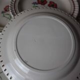 Set of 10 half-porcelain Lunéville dessert plates