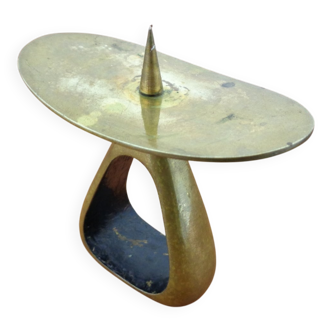 Austrian Model 3600 Candlestick in Brass by Carl Auböck, 1950s