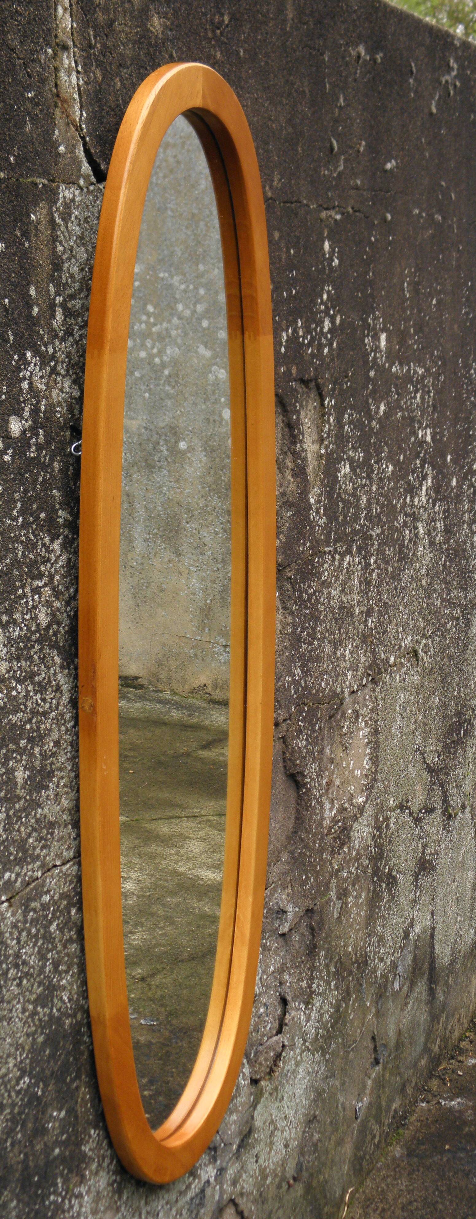 Oval wall mirror 118 x 42 cm