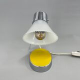 Milk glass & chrome adjustable table lamp 1960