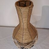 Wicker and rattan decorative vase – modern ethnic style