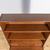 Mid-century teak shelf with pull-out top, Denmark, 1960s