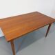 Table à manger style scandinave vintage des années 50 60 en teck avec rallonges