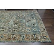 1970s Vintage Persian Handmade Wool Cotton Light Brown Area Rug 272x338
