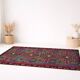 Geometric Blue & Green Vintage Kilim Rug, 154x305Cm