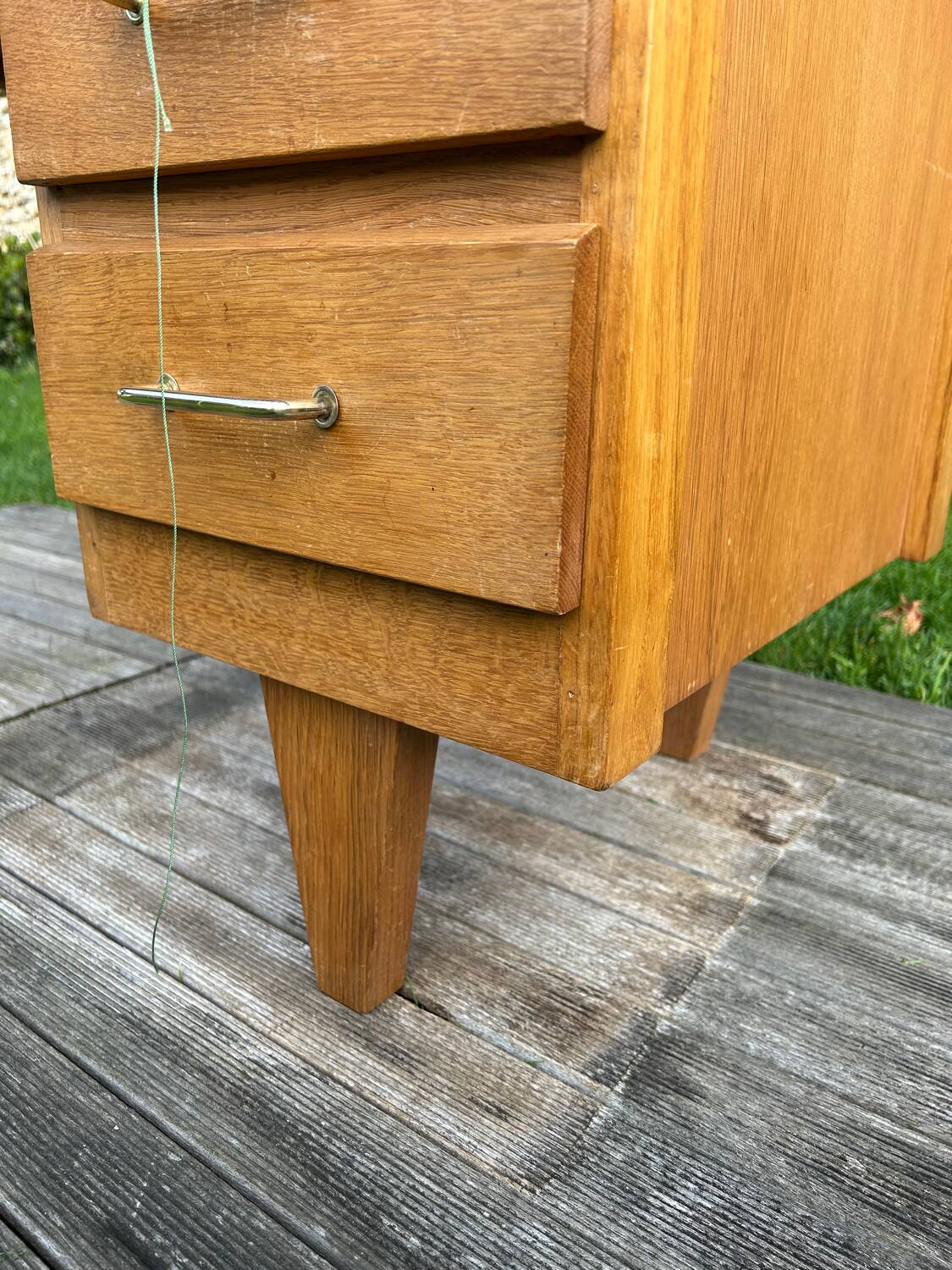 Vintage 1950s desk in light oak