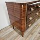 1950s Art Decò walnut burl and brass chest of drawers
