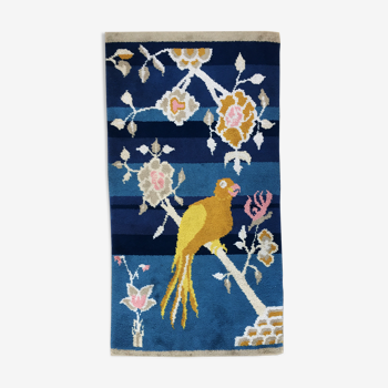 Tapis en laine motif oiseau