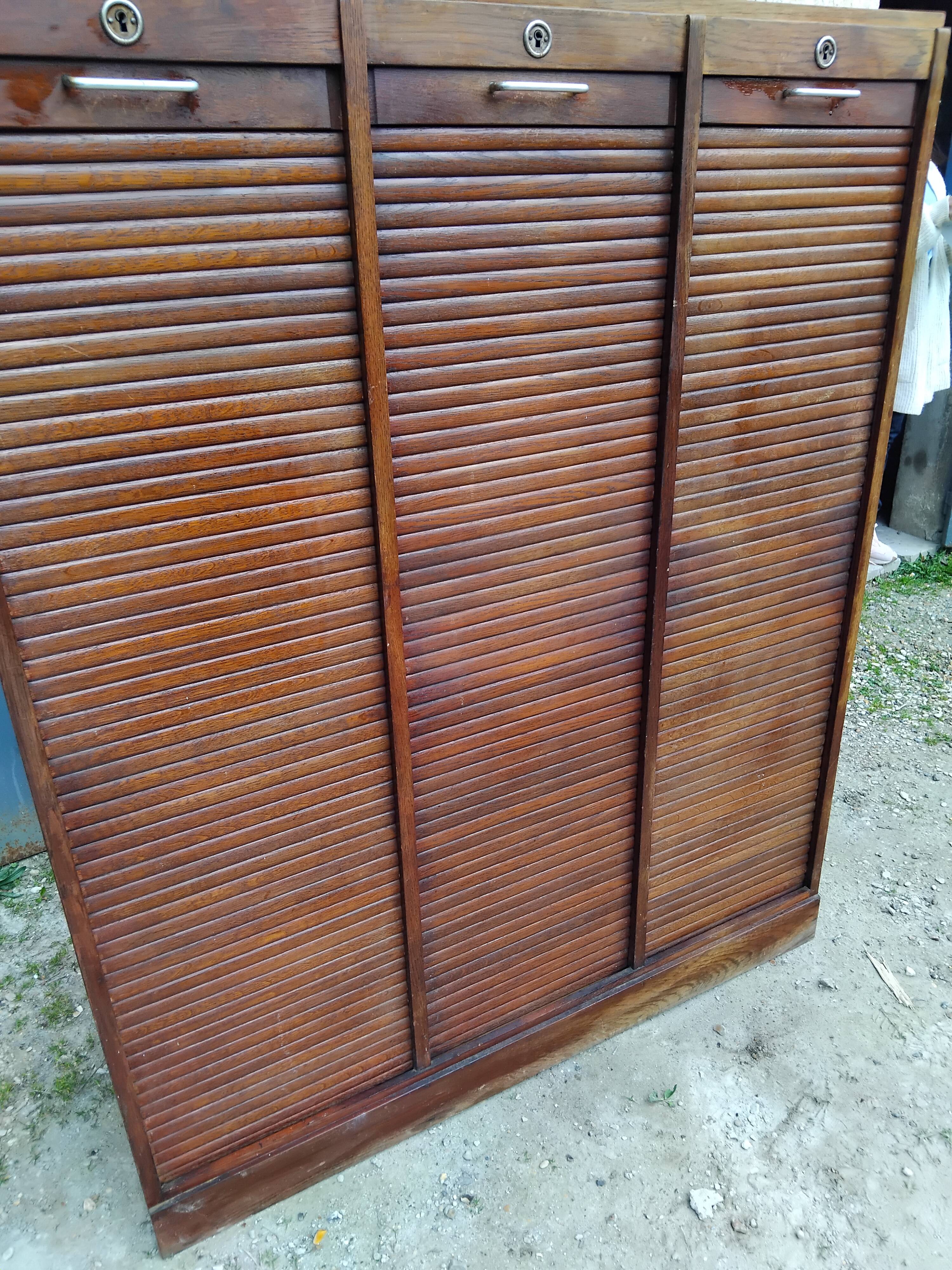Antique 3-panel filing cabinet