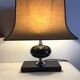 Pair of lamps, resin and chrome steel, by Philippe Barbier, circa 1970.