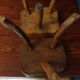 Pair of tripod stool of brutalistic milking