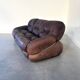 Leather Okay sofa by Adriano Piazzesi, Italy 1970s