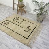 Handmade wool Berber rug 200 X 100 CM