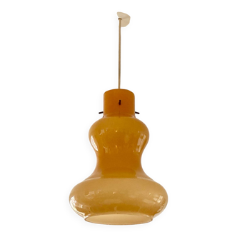 Suspension globe orange Massimo Vignelli Murano