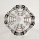 Large crystal vase cut in Val Saint Lambert lozenges