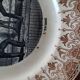 Old plate Sarreguemines porcelain iron earth fencing heart