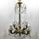 4-light bronze Napoleon III chandelier
