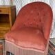 Fauteuil crapaud velours rose