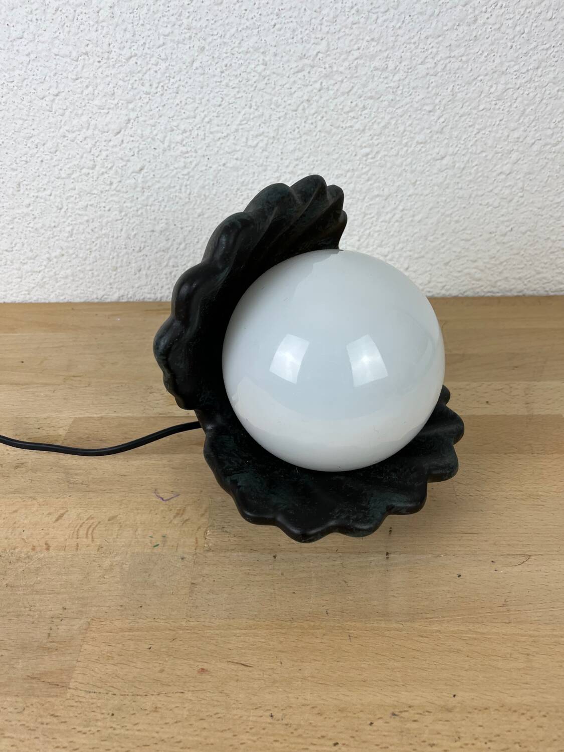 Lampe coquillage céramique vintage