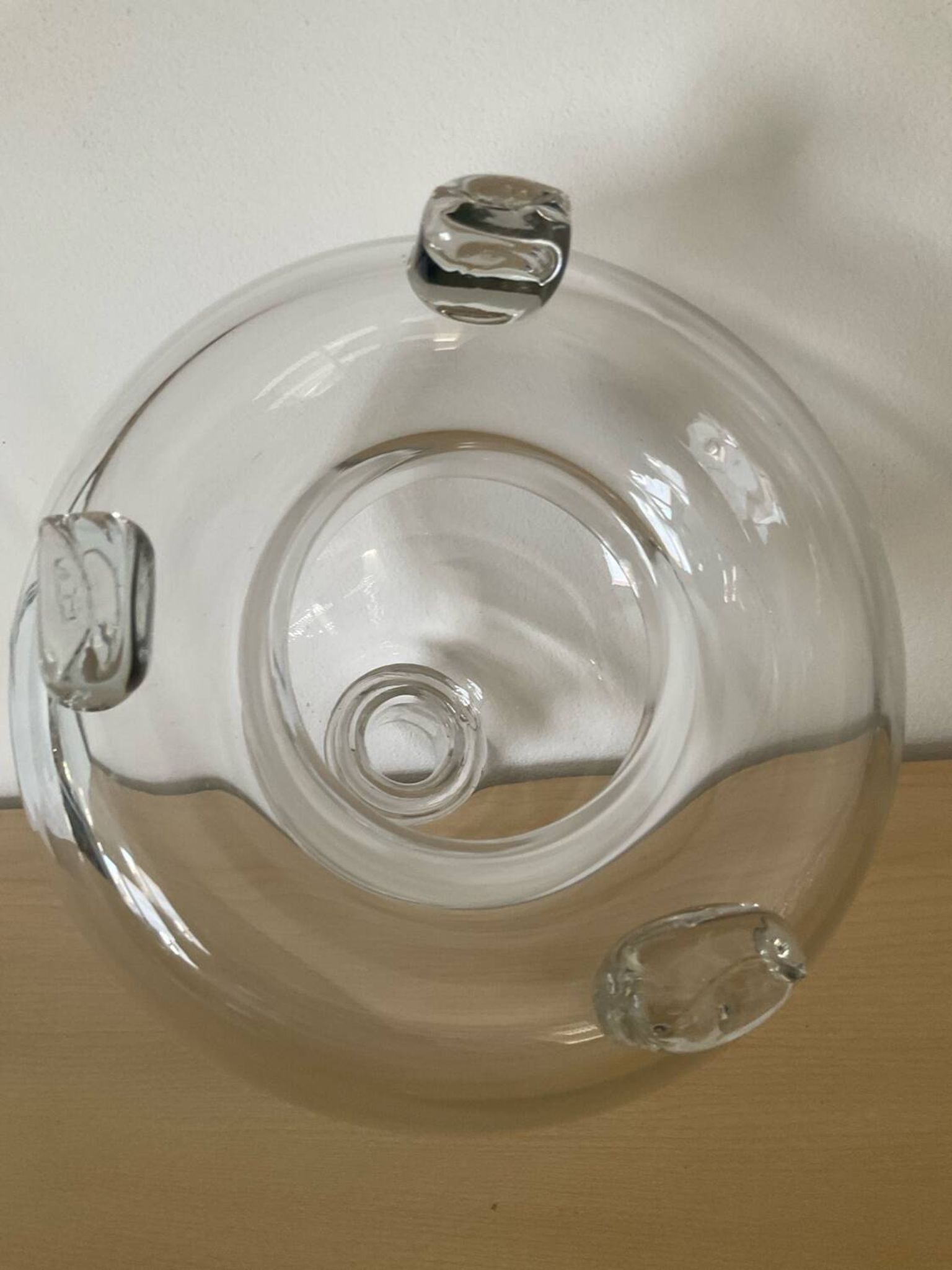 Vase vintage en verre soufflé