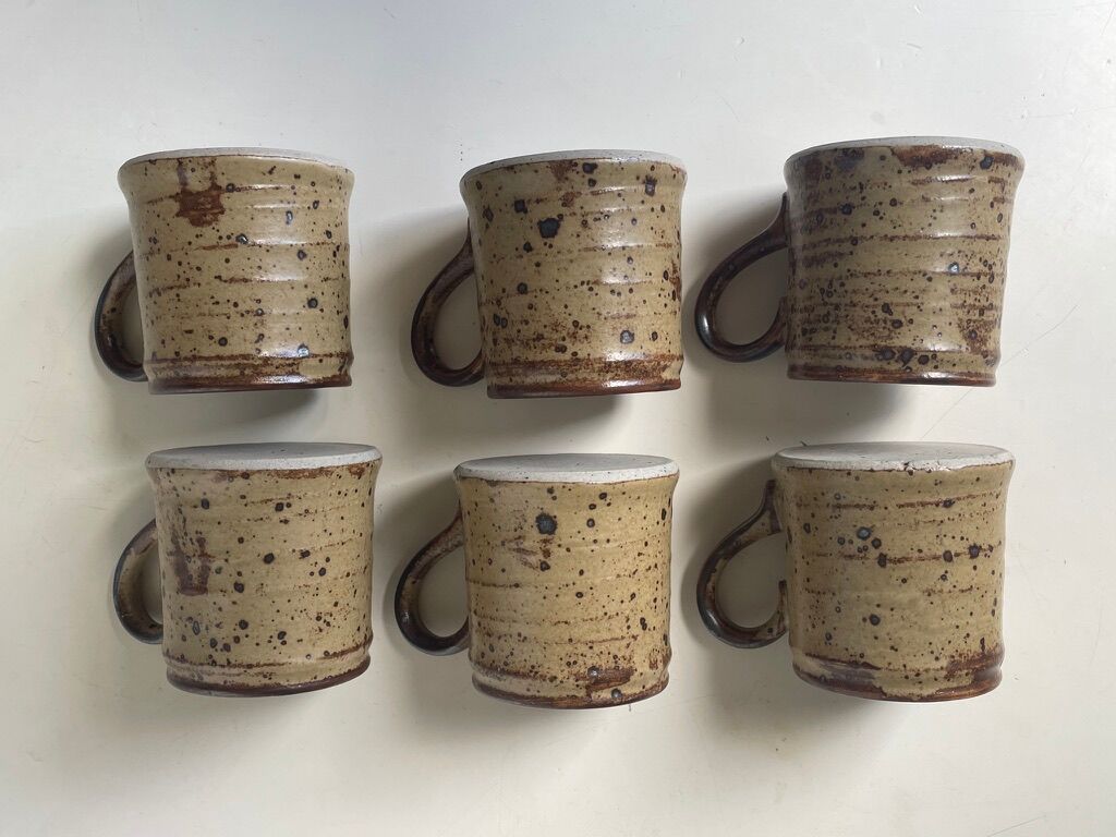 Set of 6 cups in pyrity