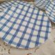 Lot de 6 assiettes à dessert en porcelaine Leoni by Sia Home Fashion décor torchon à carreaux bleus