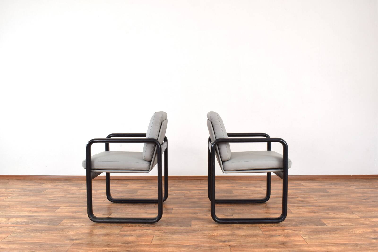 Mid-Century Leather Lounge Chairs by Burkhard Vogtherr for Rosenthal, 1970s
