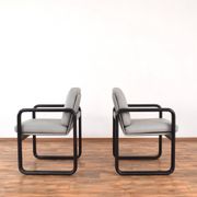 Mid-Century Leather Lounge Chairs by Burkhard Vogtherr for Rosenthal, 1970s