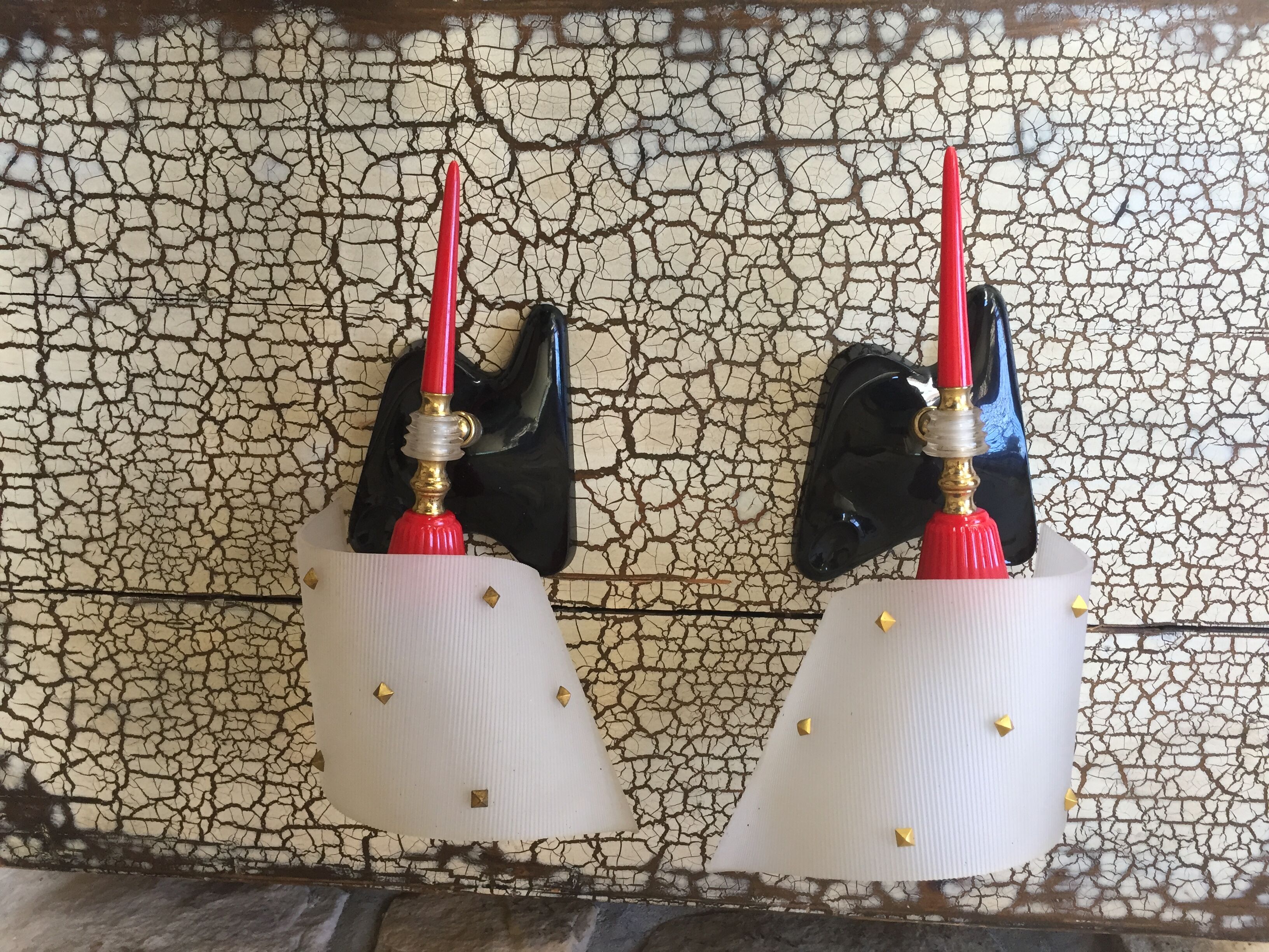 Paire d'appliques Rockabilly années 50