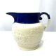 White pitcher blue pattern horses dog style Wedgwood