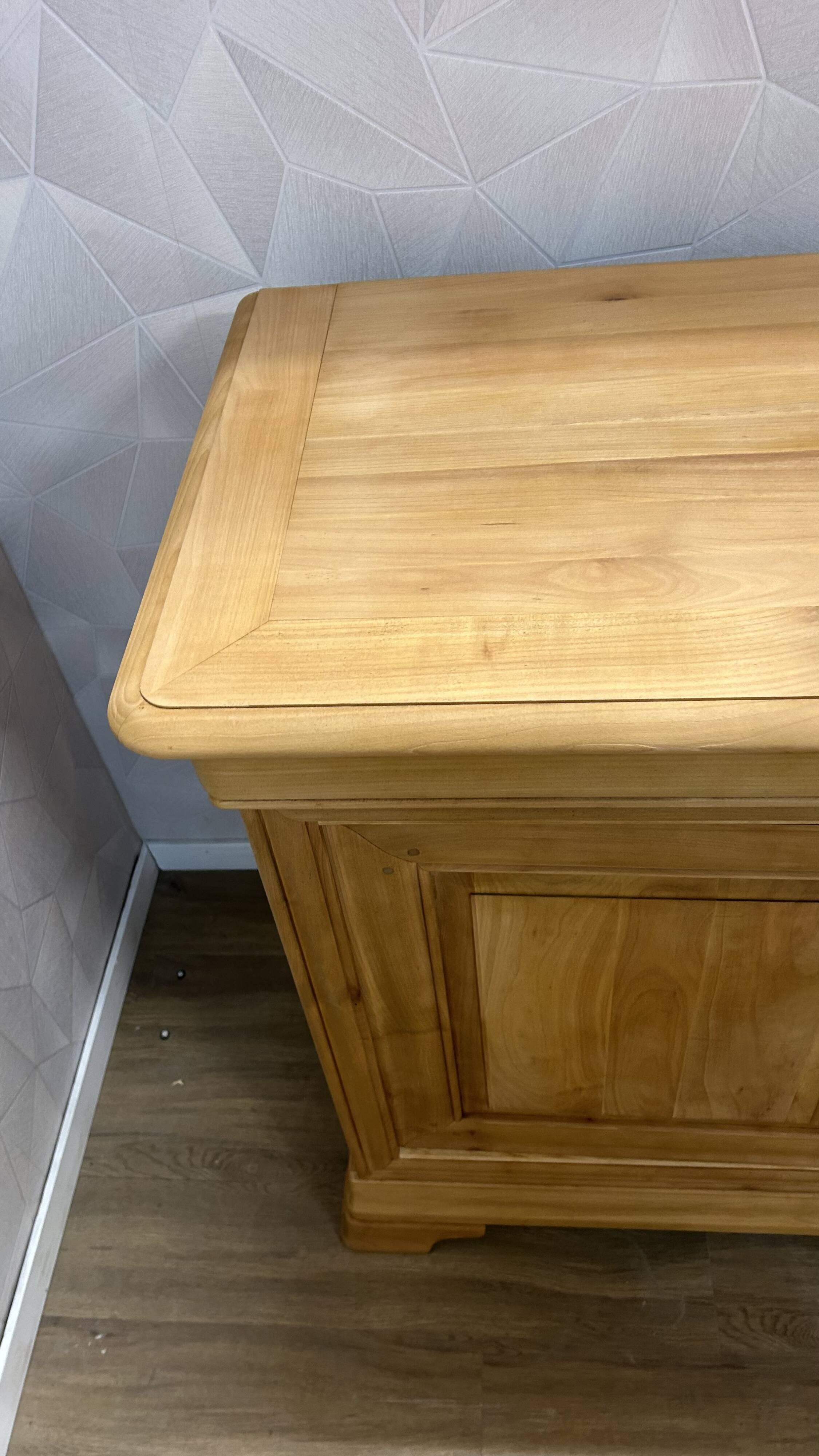 Louis Philippe 3-door buffet, airbrushed and glazed