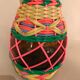 60s scoubidou bottle pink yellow green blue and smoky glass 27 cm