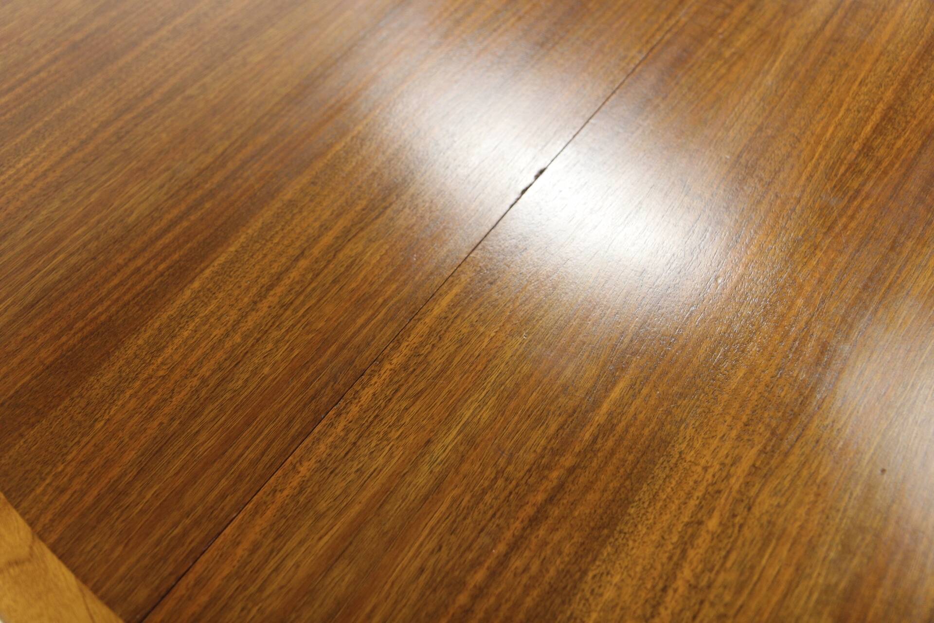 Dining table in walnut, "Facett 3-132" Bertil Fridhagen, Sweden.