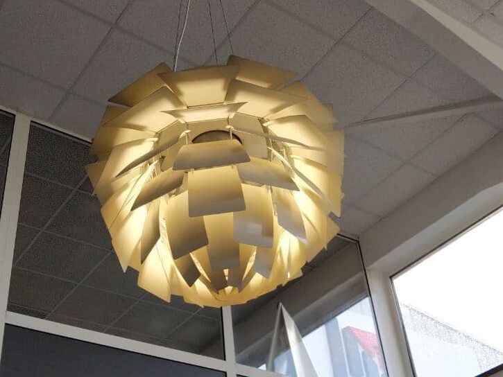 Scandinavian hanging lamp PH Artichoke bench. 84 cm, edition of the 70