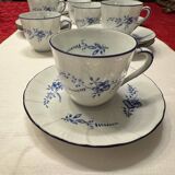 Set of 8 Limoges porcelain coffee cups and saucers, Ber